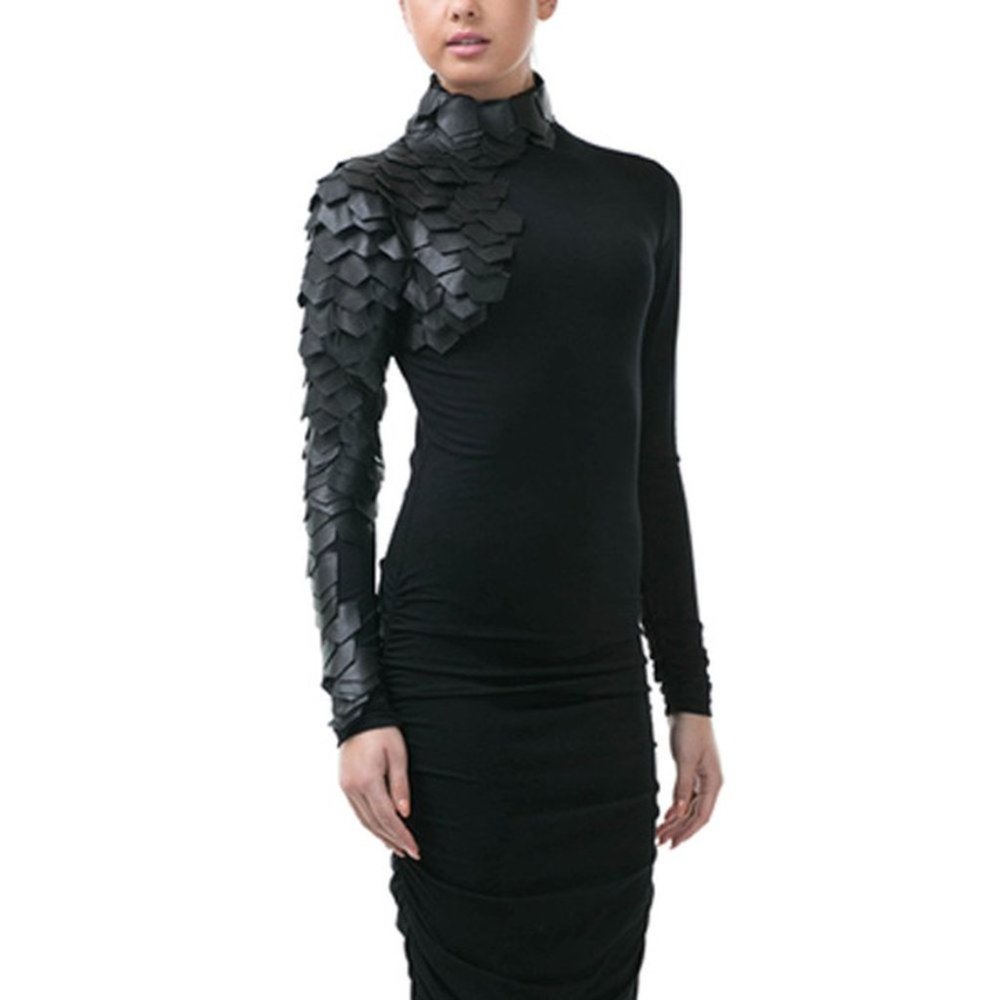 Black Scale Dress - M